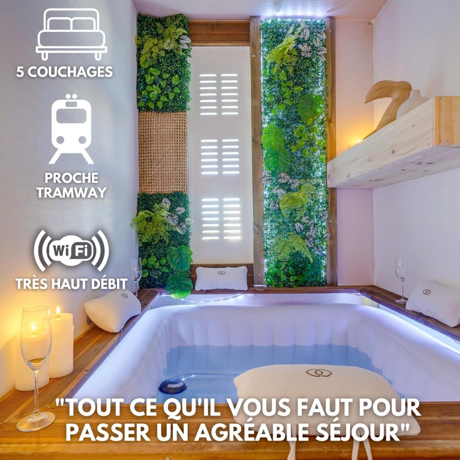 Fridhome Jacuzzi Parking Wifi Fibre 2min Tram